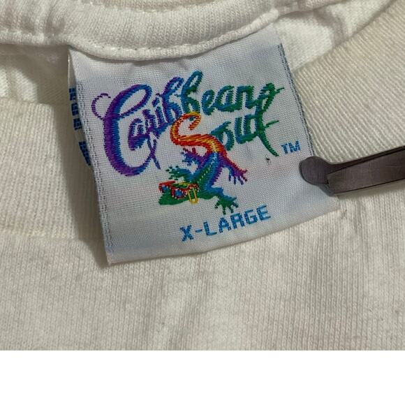 Caribbean Soul XL White Vintage 1998 Parrot Graphic Tee Made in USA - Picture 5 of 12